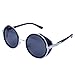 Produktbild WooCo Reise Sonnenbrillen für Herren Damen, Runde Mode Vintage Retro Brille, Förderung Unisex Aviator Spiegel Objektiv Sonnenbrille(K,One size)