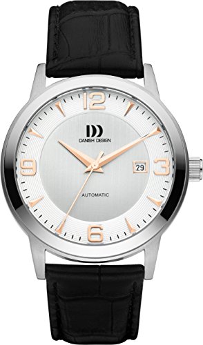 Danish Design Men'Automatik Analog Quarz Leder schwarz Armband DZ120361