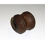 2 Zierkugeln Holzkugel Typ 2, D 45mm mit gedrechselter Kontur mit Halbbohrung, verschiedene Durchmesser wählbar. Buche auf Nussbaum gebeizt und gewachst