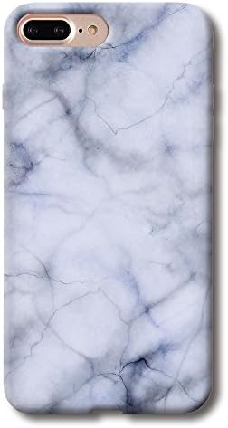 ELETRICO iPhone 7 Plus Case TPU Silicone Soft Back Cover Marble Stone Pattern 5.5 inch (white crack)