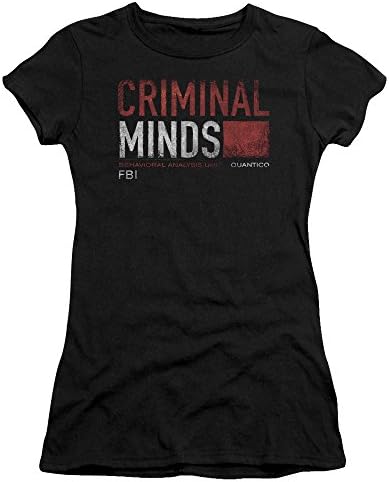 Criminal Minds TV Show CBS Title Card Juniors Sheer T-Shirt Tee