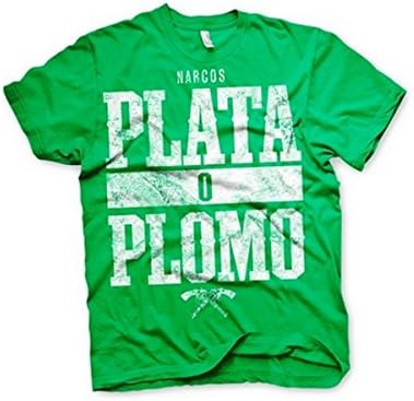 Narcos - Plata o Plomo T-Shirt - Green - Medium