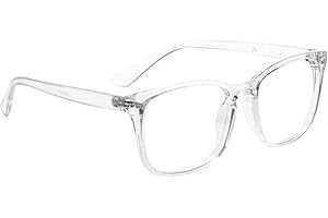 Dervin Blue Light Blocking Glasses Gaming Filter Transparent Square Eyeglasses for Eye Protection Men Women, Computer/Tablet/