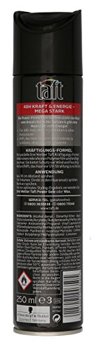 Schwarzkopf 3 Wetter taft Power Haarlack, stärkende Power-Formel für mehr Kraft & Halt 5, 48h Styling – kein Verkleben oder Beschweren (3x250ml) - 2