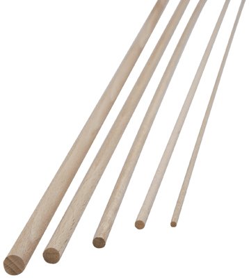 BAILLY Baguette Ronde En Bois Natuel Diam 5mm L.1m - Sachet De 10 [Jouet]