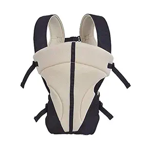 Ineffable Chinmay Kids Baby Carrier Cum Kangaroo Bag with Head Support for 4-12 Months (Cream with Strip)