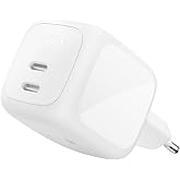 Belkin SmartProtect 2 Portlu USB-C Şarj Cihazı 67 W, 2 USB-C portuna sahip &ccedil;ift portlu GaN şarj cihazı, MacBook, iPhone 17, i