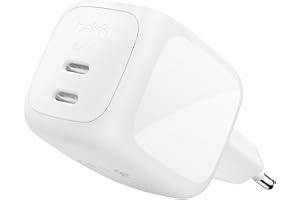 Belkin BoostCharge Pro Laddare för USB-C med 2 portar 67 W, Snabbladdning | Dubbel GaN-väggladdare för MacBook, iPhone, iPad Pro, Chromebook, Samsung Galaxy, Google Pixel