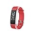 Produktbild hxdyxgs Fitness Tracker 115 Herzfrequenz Wasserdicht Schwimmen Sleep Monitor Gesundheit Geschenk Armband, rot