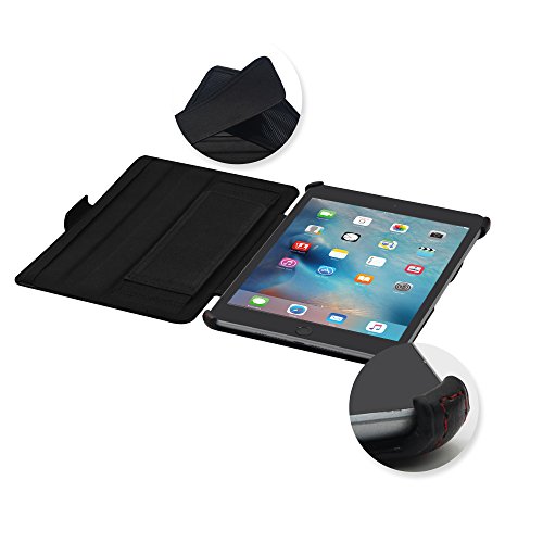 MANNA Schutzhülle für iPad mini 4 | Kunstleder, schwarz | Autosleep-Funktion | EasyStand | Cleverstrap - 5