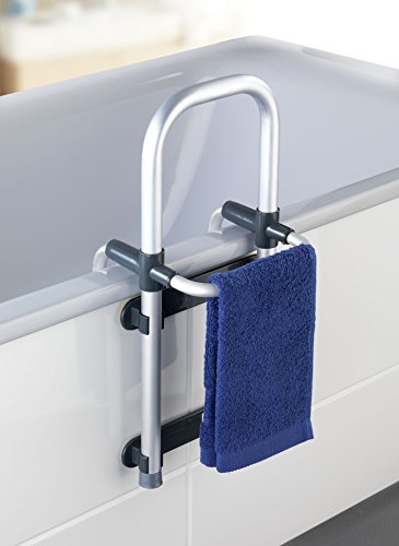 Wenko 81101500 Badewannen-Einstiegshilfe Secura verstellbar, 120 kg Tragkraft, 24,5 x 52,5 x 23 cm, aluminium - 3