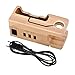 Produktbild Swiftswan 3-Port Für Apple Watch Stand, iWatch Bamboo Wood Charging Dock Ladestation Lagerhalter für Apple Watch Sowohl 38 mm als auch 42 mm und iPhone 6 6 Plus 5S 5
