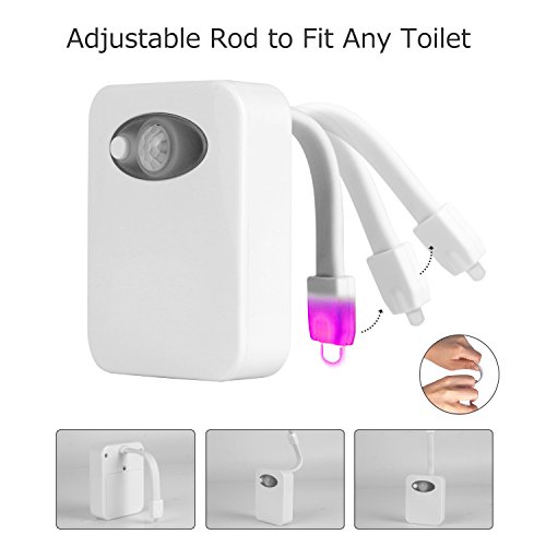 Lámpara de inodoro led luz de wc 16 colores con sensor de movimiente iluminación nocturna para niños luz automática de movimiento activado luz de cuarto de baño