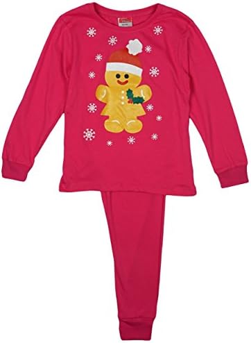 Girls Baby Toddler Gingerbread Man Christmas Pyjamas sizes from 6 Months to 6 Years