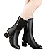 Produktbild Beginfu Frauen Mid Stiefel Herbst und Winter Warm bleiben Platz Heels Schuhe Frauen Stiefeletten Slip Hohe Stiefel Hohe Stiefel Mid-Boots große Damen Stiefel dick mit mittleren Stiefel