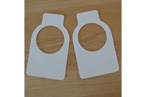 WINEWARE Etichette da Cantina - Collarini in Plastica per Identificazione Bottiglie Vino - Riutilizzabili - PLASTIC WINE TAG colore BIANCO - Set da 100 pz. - By EUPOSIA