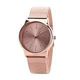 Sunnywill Classic Gold Quartz Edelstahl Armbanduhr (Rose Gold)