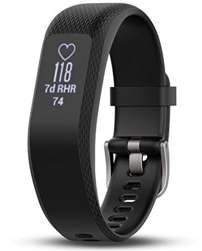 Garmin Vivosmart 3 Smart Activity Tracker with Wrist Based Heart Rate and Fitness Monitoring Tools - S/M, Black