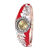 Giologre Armbanduhr Uhren Blume Diamant Armband Uhr analoge Quarz (G)