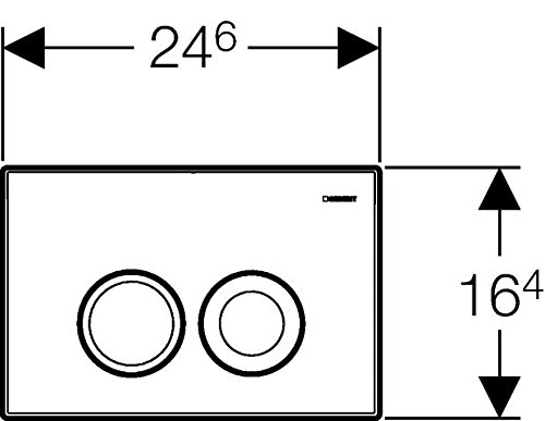 Geberit Delta21 Betätigungsplatte für 2-Mengen weiß-alpin - 2