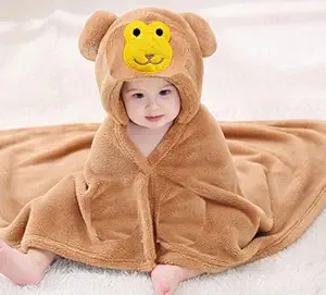 BRANDONN New Born Baby Blanket Pack of Super Soft Bathrobe Baby Wrapper Cum Baby Bath Towel for Baby Boys, Baby Girls, Babies (80cm x 80cm, 0-6 Months)