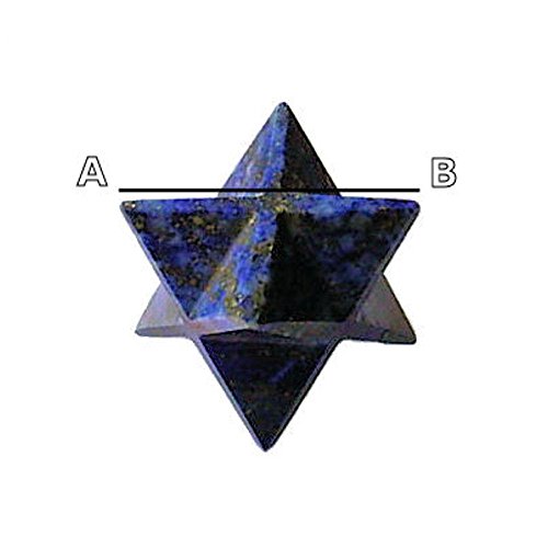 7 Chakra Set von Edelstein Krystall Merkaba Sterne mit Beutel, für Energiebilanzierung, Kristall-Heilung und Reiki - 2