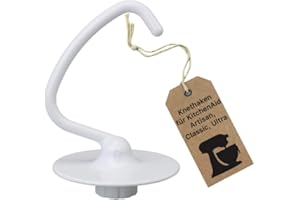 Welikekitchen Hak do zagniatania ciasta K45DH / 5K452DH do robota kuchennego KitchenAid z uchylną głowicą silnika - pasuje do Kitchen Aid Artisan, Classic, Ultra