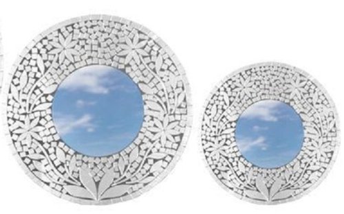 Deko-Spiegel ZARA, Holz, 2 Größen, Wandschmuck, Grösse:ca. 30 cm