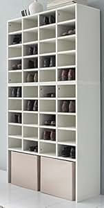 Schuhschrank Weiss grosses Schuhregal Weiss BVVERTRIEB Mehrzweckregal