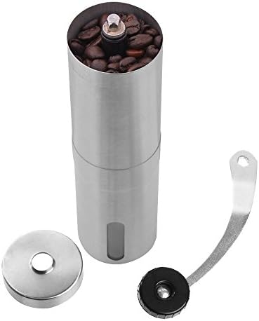 Jinberry Manual Coffee Grinder Adjustable Conical Burr Mill Brushed Stainless Steel Personal Hand Crank Coffee Mill for Home Traveling Camping Consistent Grind French Press Aeropress Espresso