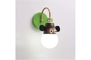 DIANBO LIGHTING Applique da Parete Cameretta dei Bambini, Animali da Cartone Lampada da Parete Creativo Arte Illuminazione Decorative per Ragazzo e Ragazza Camera da Letto Comodino,B