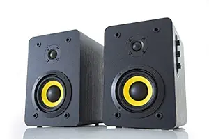 Thonet & Vander VERTRAG Bluetooth 4.1 Bookshelf Speakers | German Design | Wooden, Extra Bass, 230 Watts (Black)