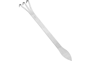 GLOGLOW Bonsai Rake, Stainless Steel Root Rake 3-Prong Bonsai Tree Soil Loosening Tool Firm Bonsai Rake with Ergonomic Handle
