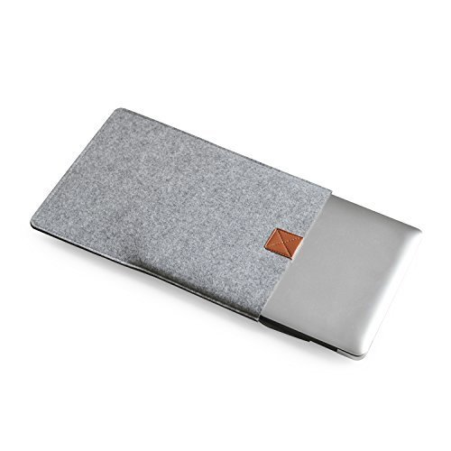 iProtect Schutzhülle MacBook Pro 15″ Zoll Filz Sleeve Hülle Laptop Tasche vertikal grau - 4