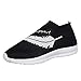 Produktbild Qmber Unisex Sneakers Mädchen Damen Dämpfung Sportschuhe Outdoor Leichte Rutschfeste Atmungsaktive Fitness Schuhe Feder Mesh Stoffbezug Fersenschritt/Black,37