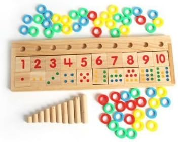 Linyuan Stable Quality Wooden Puzzle Toys Wooden Count Match Numbers Great for Children's Learning