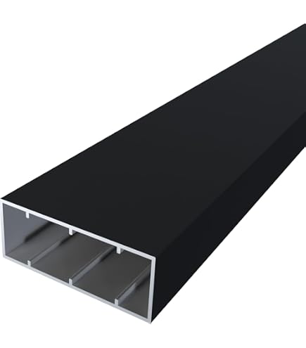 Profilé Aluminium Rectangulaire 50x20x1 Mm - Longueur 1750 Mm - RAL 7016 Gris Anthracite Mat - Verni, Fabriqué En Italie