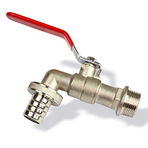 Stabilo-Sanitaer Kugelauslaufhahn 1 Zoll Kugelventil Kugelhahn Messing Zapfhahn Wasserhahn Aussen Auslaufventil Auslaufhahn Kugelauslasshahn