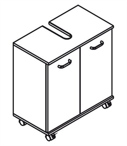 SCHILDMEYER Waschbeckenunterschrank Dallas, Breite 60 cm anthrazit, silberfarben - 6