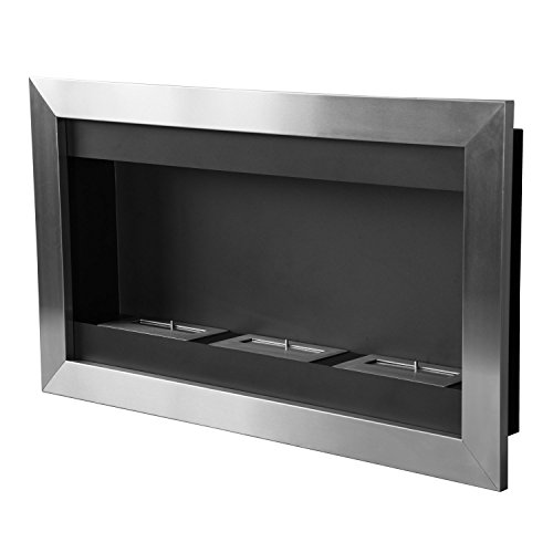 homcom 02-0759 Kamin, Edelstahl, silber, 110 x 63 x 16 cm - 3