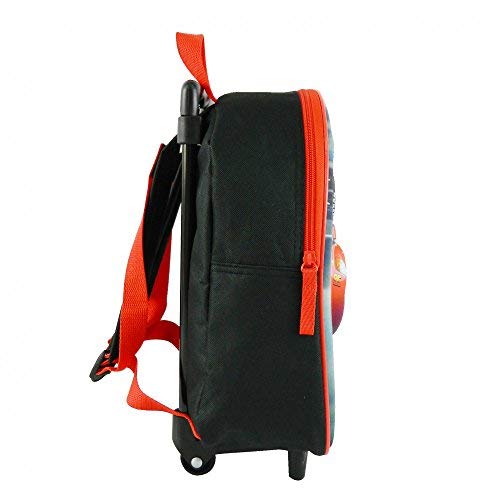 SAC A DOS A ROULETTES 31CM NOIR ET ROUGE-CARS DISNEY MACQUEEN