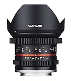 Montura para Canon M Samyang F1420502101 - Objetivo para vídeo VCSC-Mirrorless para Canon M (Distancia Focal Fija 12mm, Apertura T2.2-22 Cine NCS CS, diámetro Filtro: 67mm), Negro