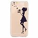 Produktbild iPhone 6 Hülle, iPhone 6s Schutzhülle, MUTOUREN Handyhülle Case Cover TPU Silikontasche Transparent Ultra dünne Gel Anti-scratch hinten Tasche Etui Bumper Weiß - Mädchen und Löwenzahn