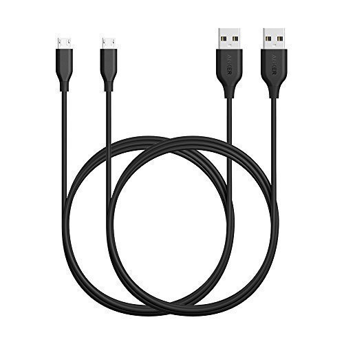 [Pacco da 2 cavi] Anker PowerLine Cavo Micro USB (180 cm) - Cavo Ultra Durevole con Fibra di Aramide, Resistente a PiÃ¹ di 5000 Piegamenti. Per Smartphone Android Samsung, Nexus, LG, Motorola e altro ancora