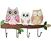 Produktbild alles-meine.de GmbH Garderobe -  lustige Eule  - aus Holz - Kindergarderobe mit 4 Kleiderhaken -..