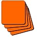 Produktbild 3dRose CST 163510 _ 2 Bild von Orange Solid Bold und Bright hue-soft Untersetzer, Set von 8