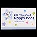 200 Disposable Fragranced Nappy Bags Baby Diaper Perfumed Scented With Handles Shopmonk