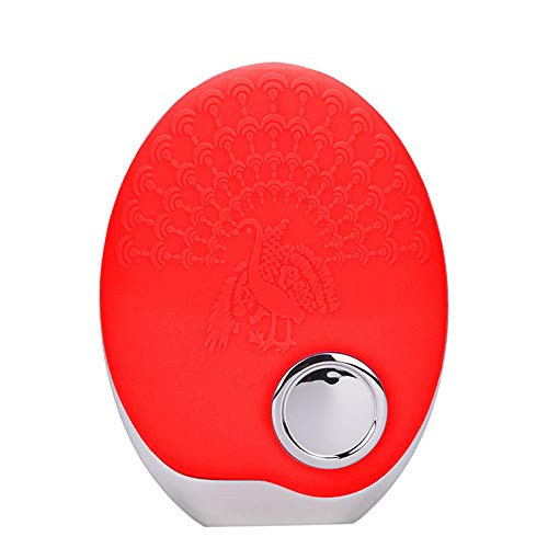 Preisvergleich Produktbild CCHM Elektrische Gesichtsreinigung Reinigungsbürste Tragbare Wasserdichte Silikon Pore Akne Mitesser Kosmetik Entferner Cleanser Massage,Red