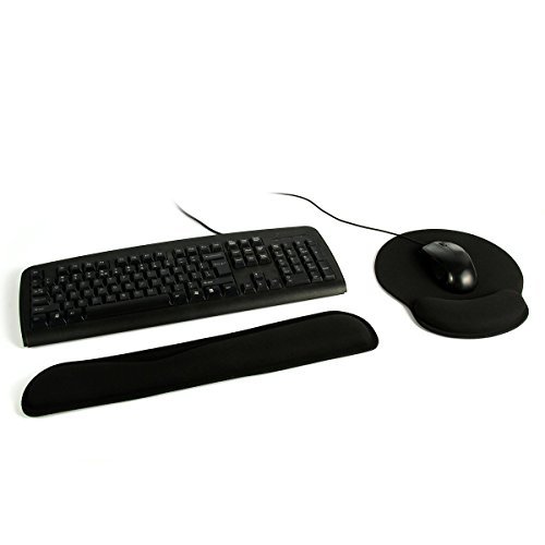 Duomishu Tastatur-Pad und Mauspad im Set Komfort-Mousepad Tastaturpad mit Handgelenkauflage für Sehnenscheidenprobleme bequeme Mausmatte aus Memory-Schaum - 3