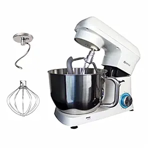 MYSA SM-1516 1400W Stand Mixer Food Mixer Heavy Duty Die Cast Aluminium Body 5.5 Litres SS Bowl, 6 Speed for Baking and Cooking, Dough Hook, Wire Whisk and Beater, White